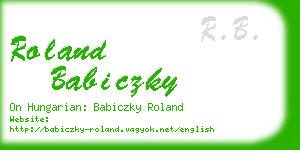 roland babiczky business card